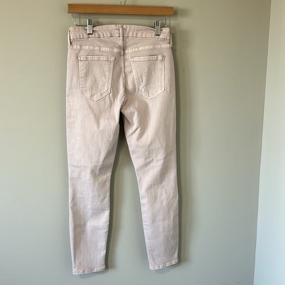 MOTHER The Looker Crop Jean Sexy Just Walked Into Town Blush Pink Sz 27 - Picture 7 of 14